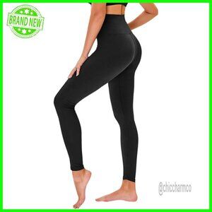 High Waisted Leggings Tummy Control Yoga Pants with Pockets Plus Size